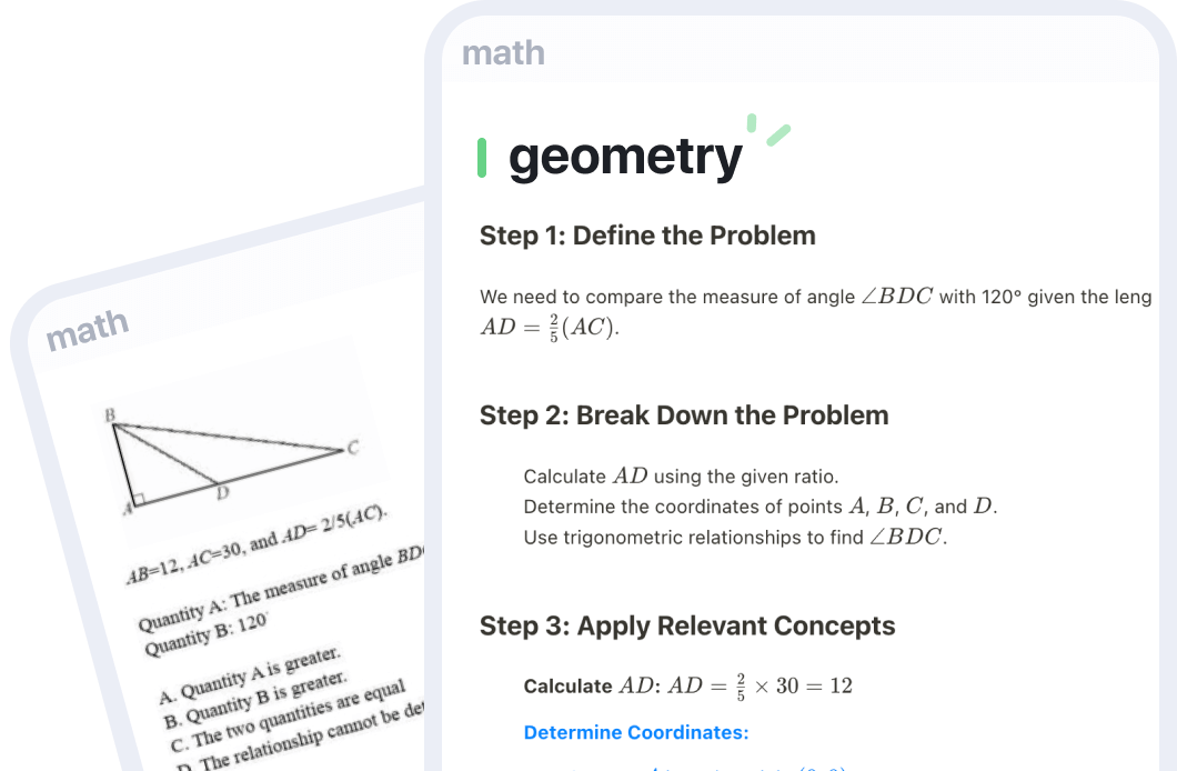 Understand shapes, angles, and dimensions to solve geometry problems with confidence.